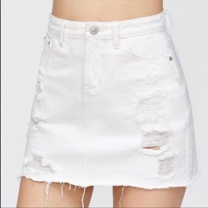 PacSun Denim White Skirt